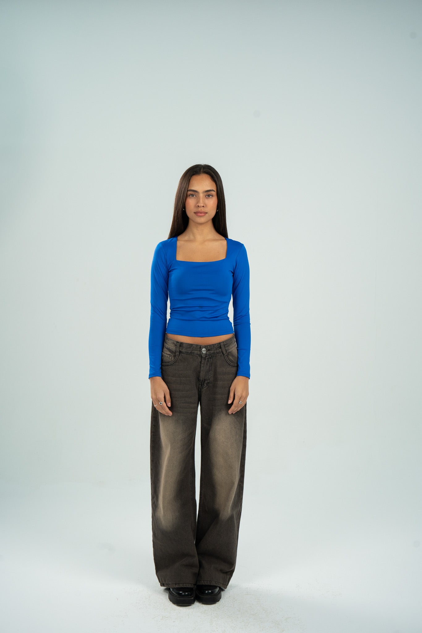 Square Neck Long Sleeve