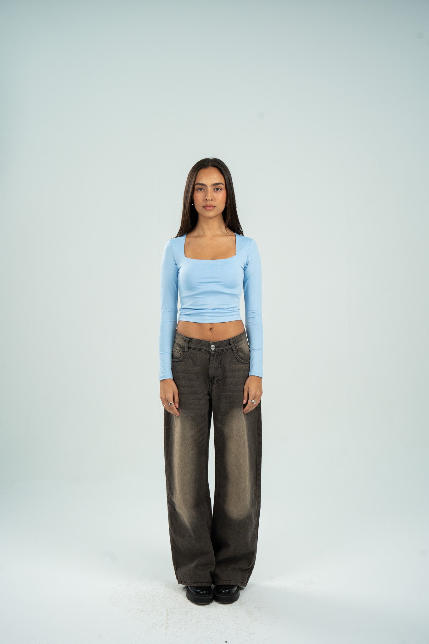 Square Neck Long Sleeve