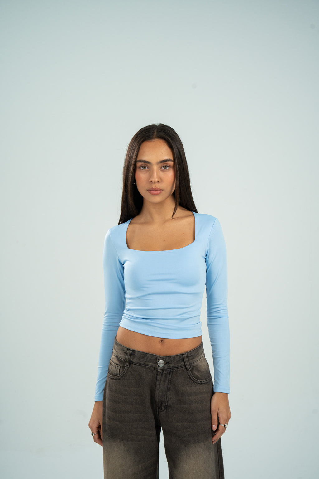 Square Neck Long Sleeve