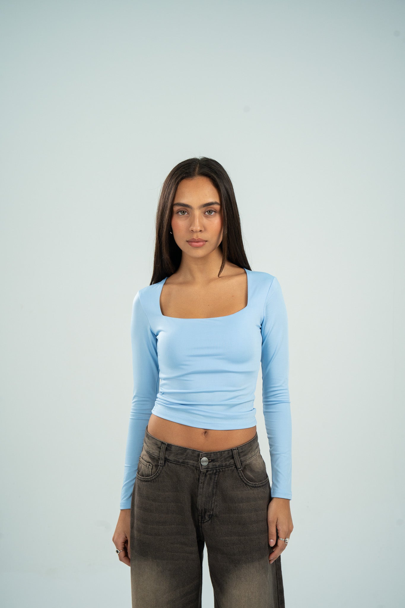 Square Neck Long Sleeve