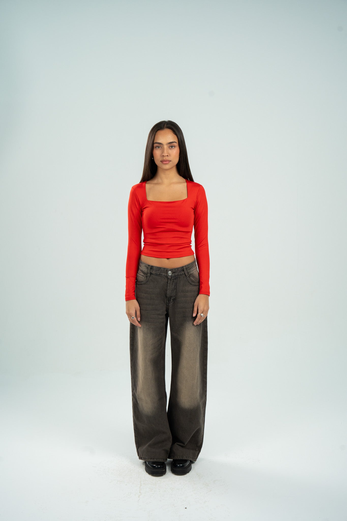 Square Neck Long Sleeve
