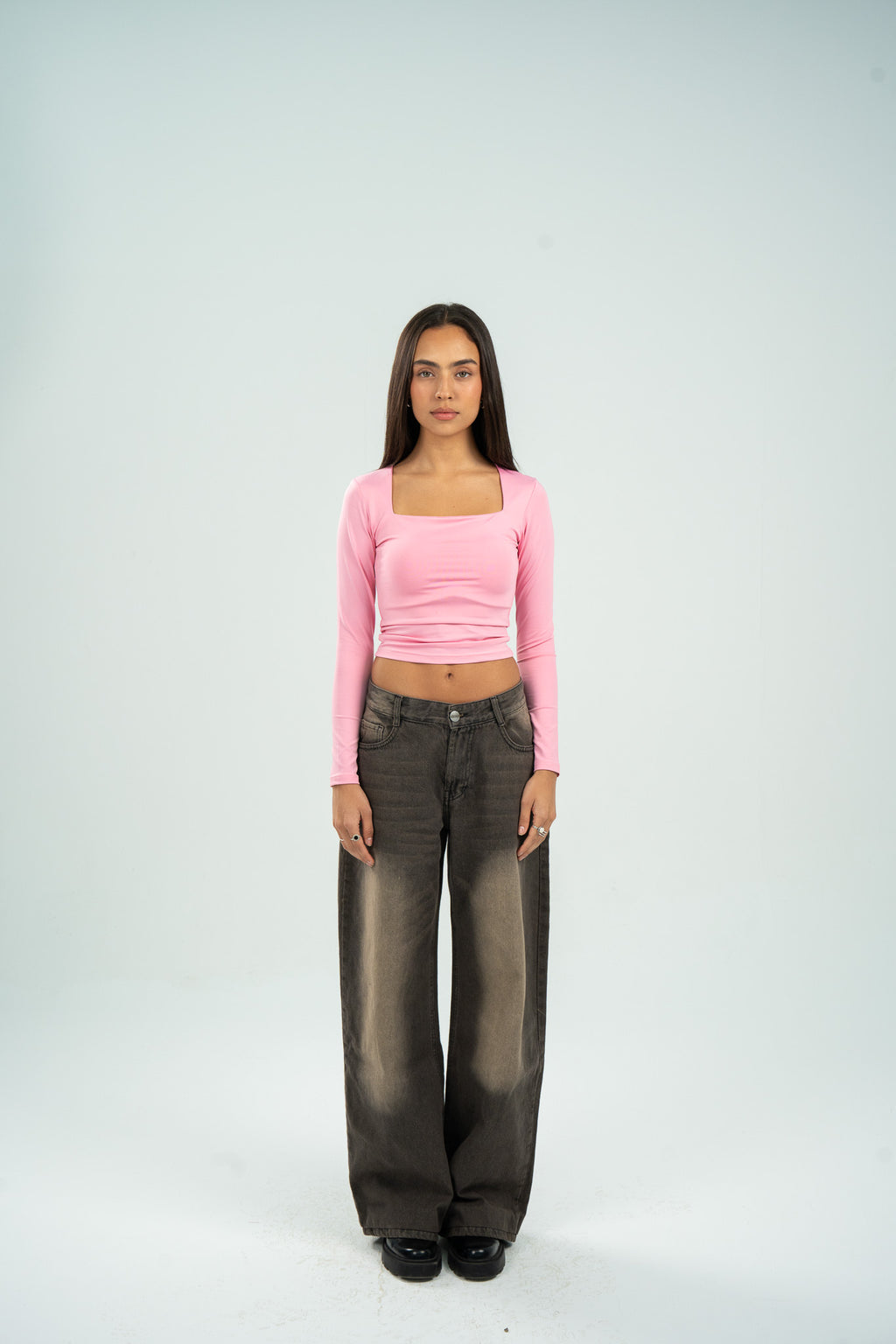 Square Neck Long Sleeve