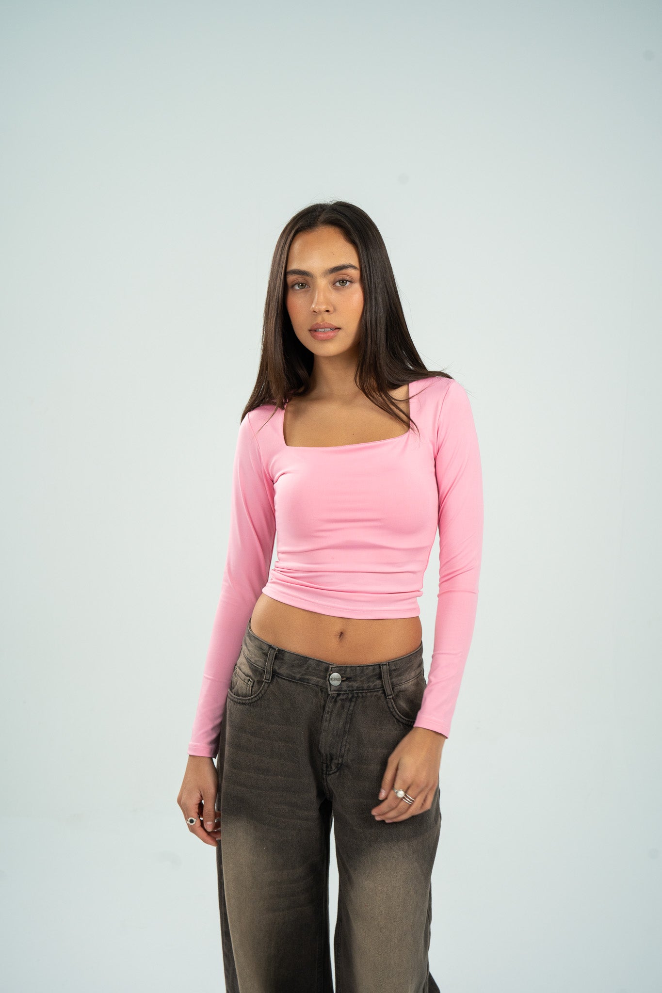 Square Neck Long Sleeve