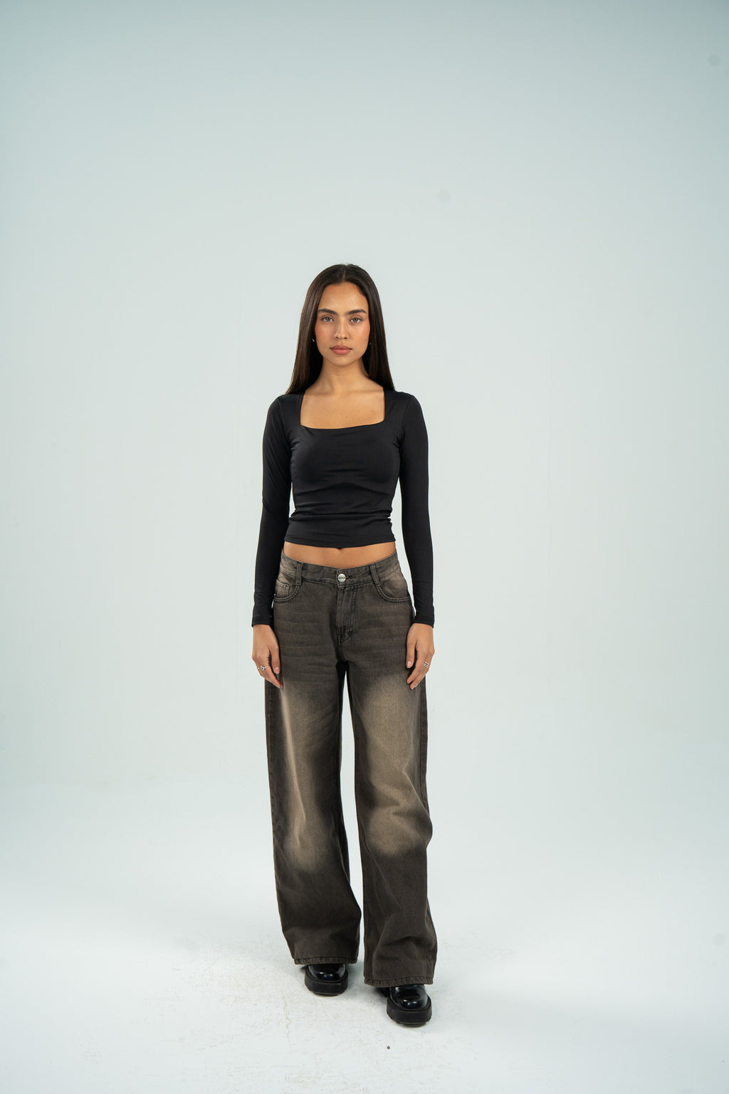 Square Neck Long Sleeve