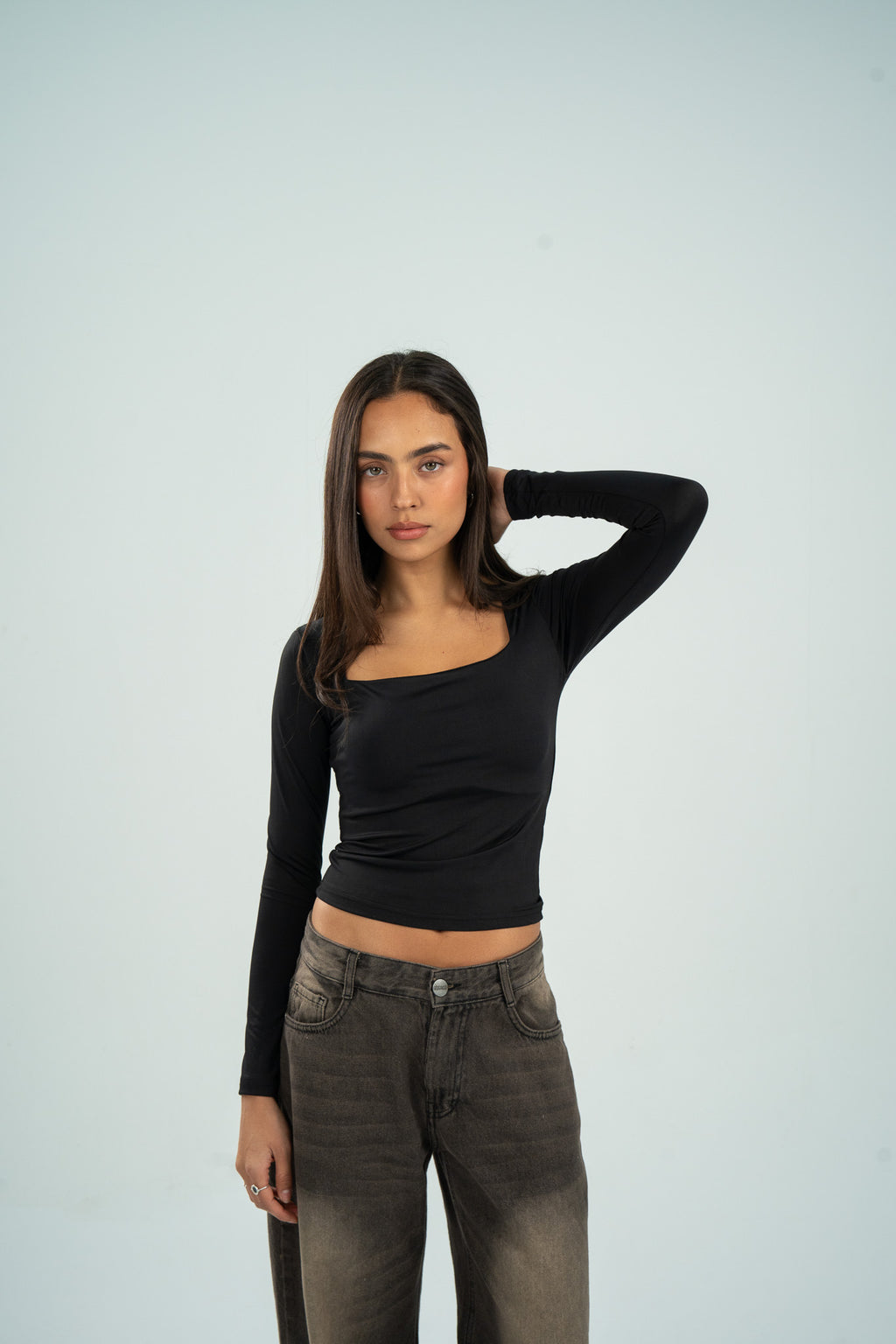 Square Neck Long Sleeve