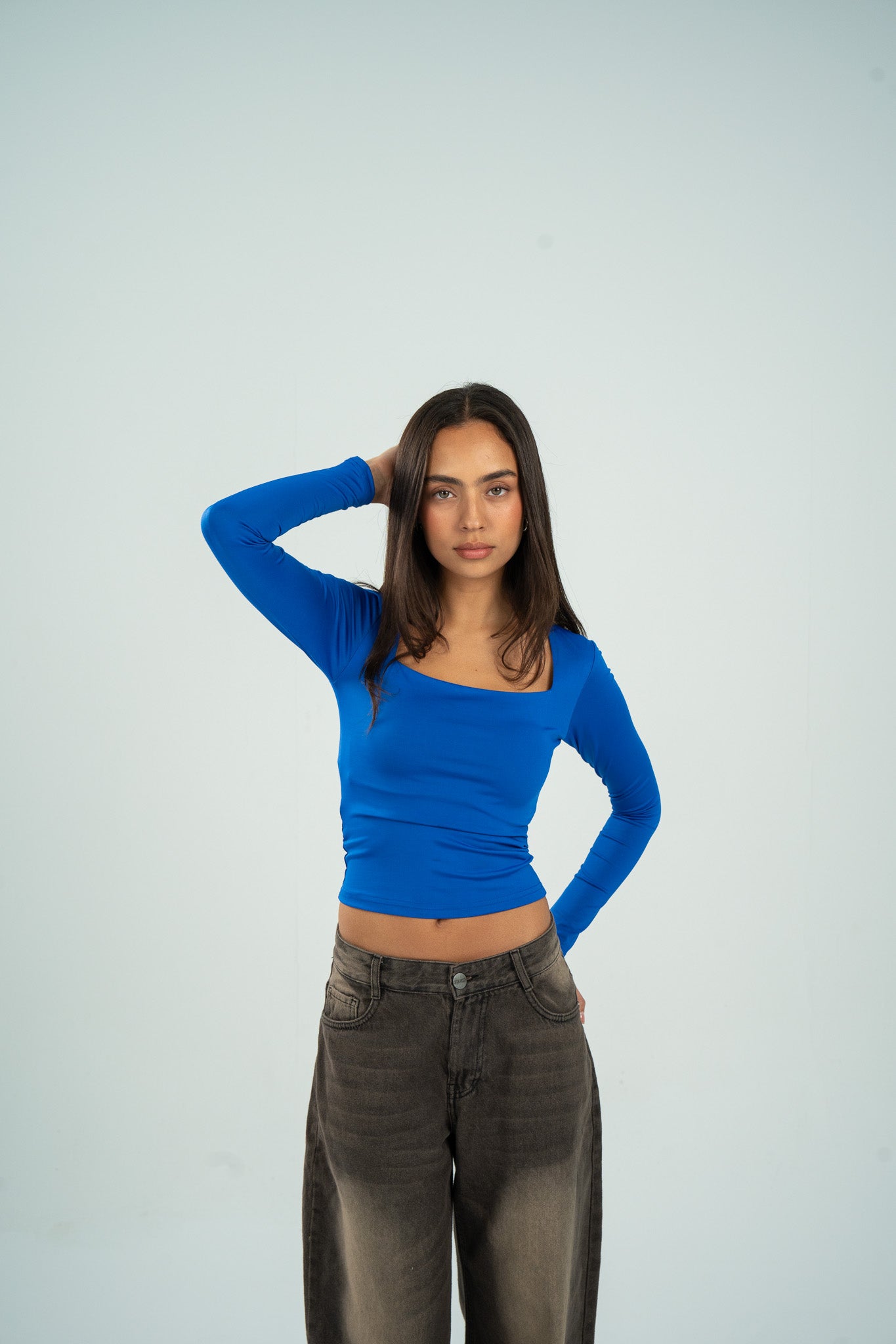 Square Neck Long Sleeve