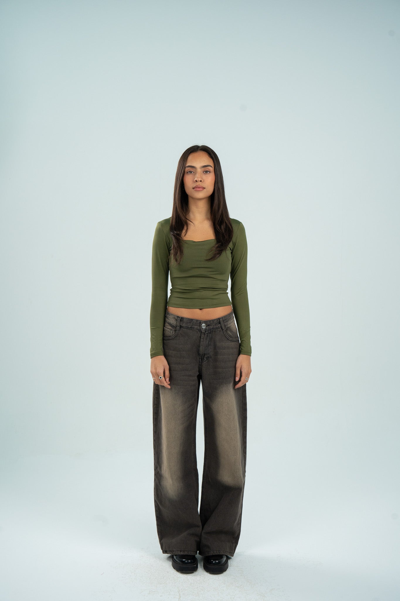 Square Neck Long Sleeve