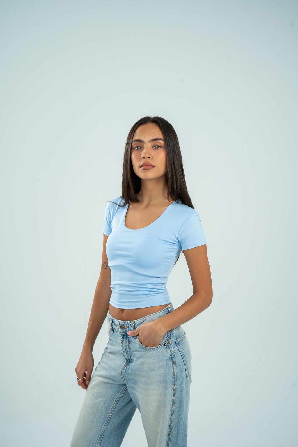 Wide Neck Short Sleeve