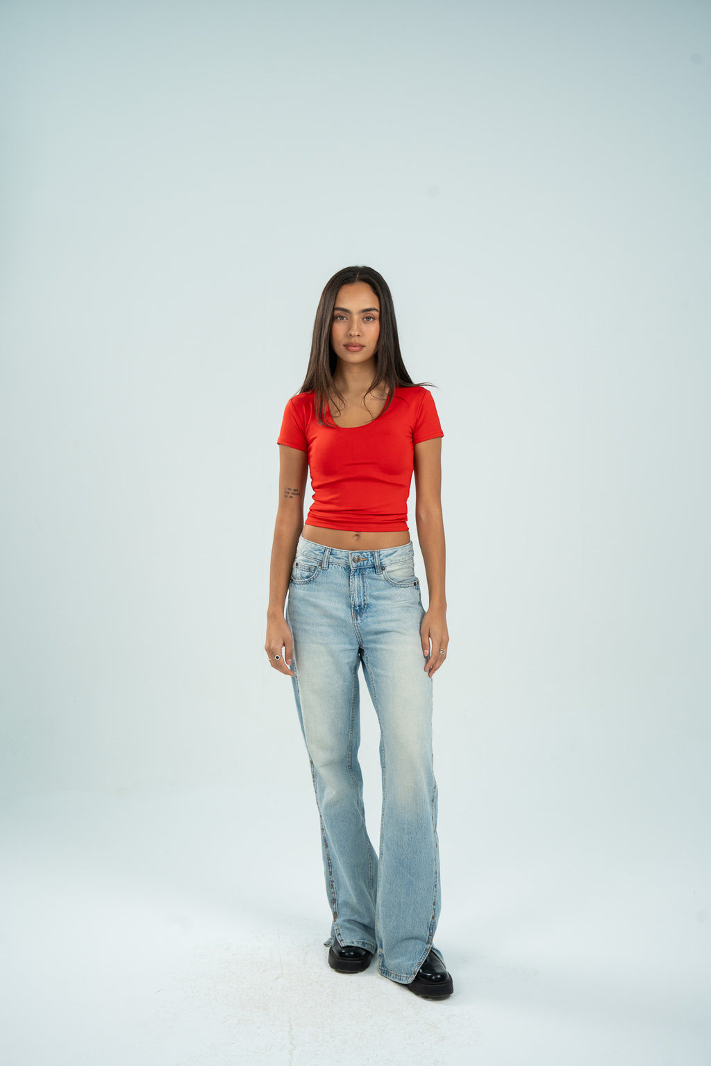 Wide Neck Short Sleeve