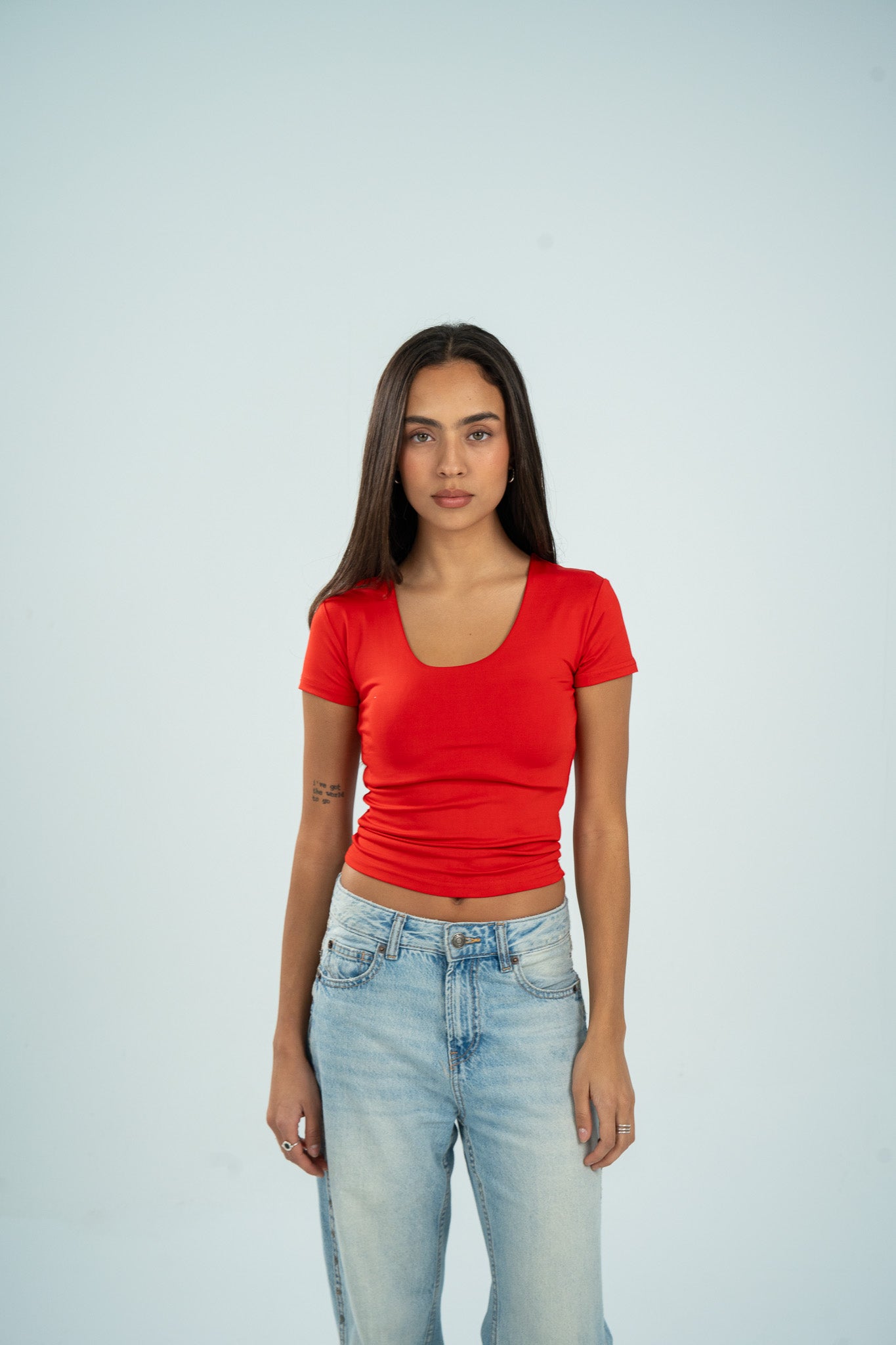 Wide Neck Short Sleeve