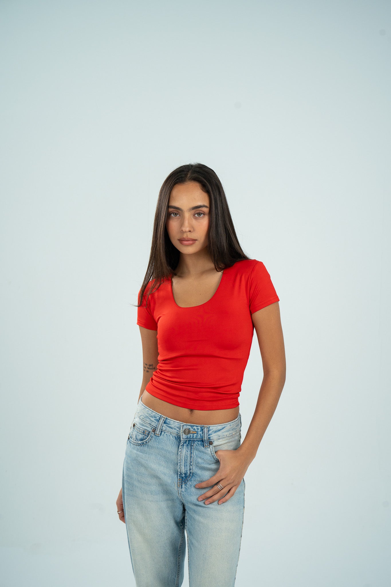 Wide Neck Short Sleeve