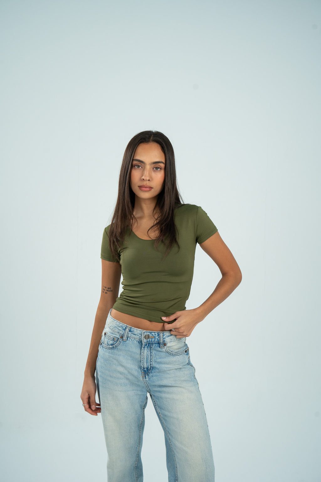 Wide Neck Short Sleeve