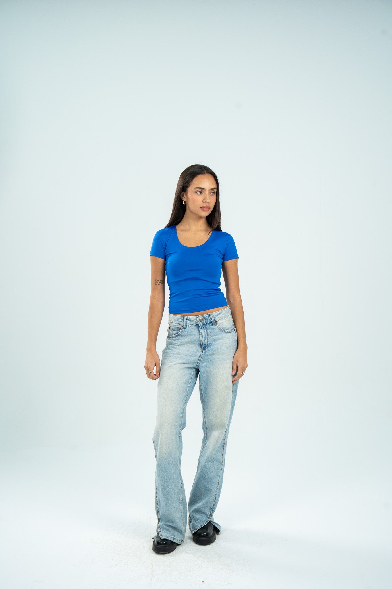 Wide Neck Short Sleeve