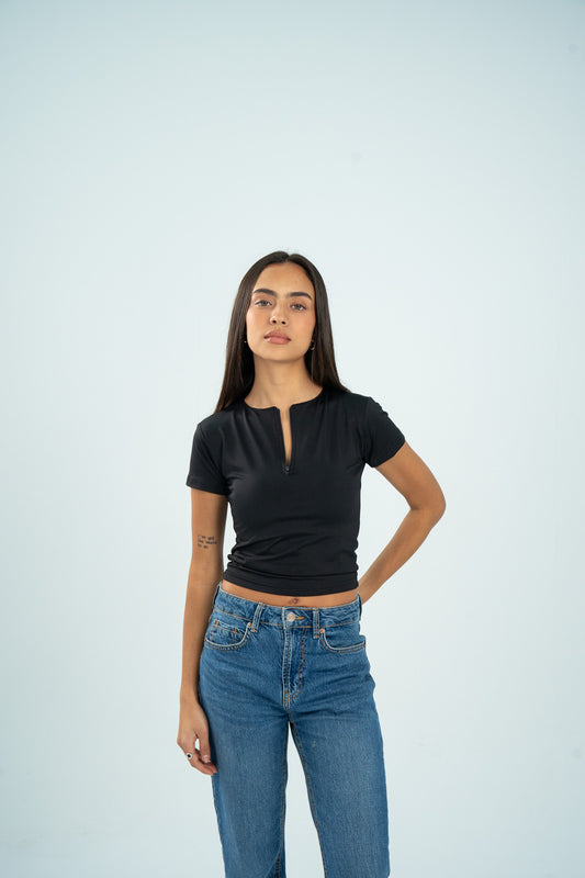 Zipper Short Sleeve