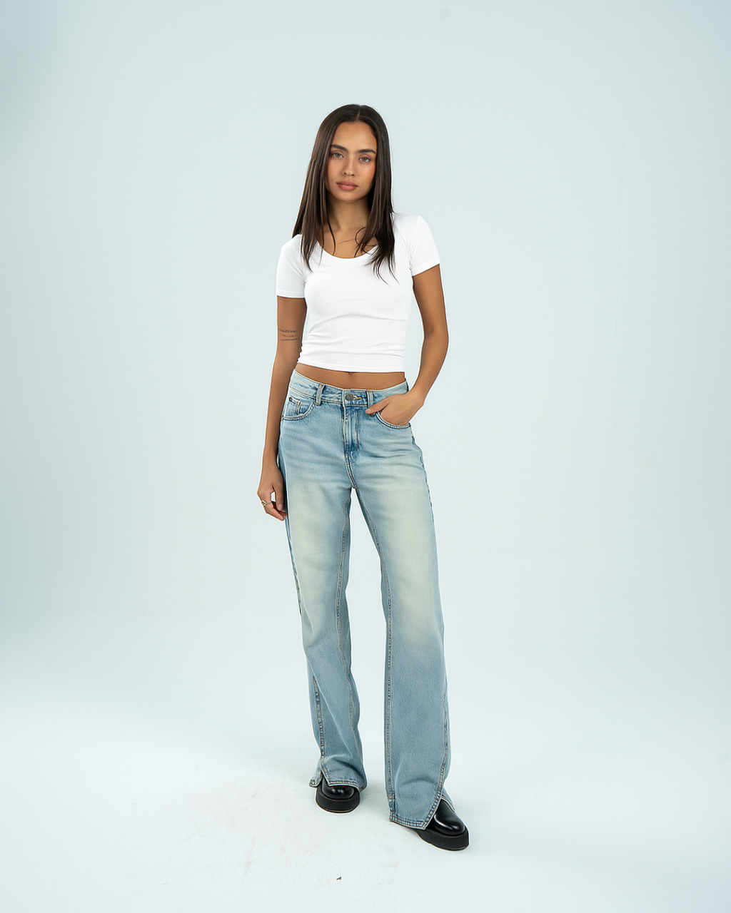 Wide Neck Short Sleeve