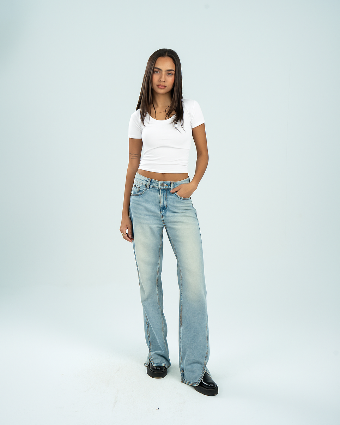 Wide Neck Short Sleeve